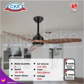 Ceiling Fan  3 cf_52_3bl_sw_blk_dw_all_10