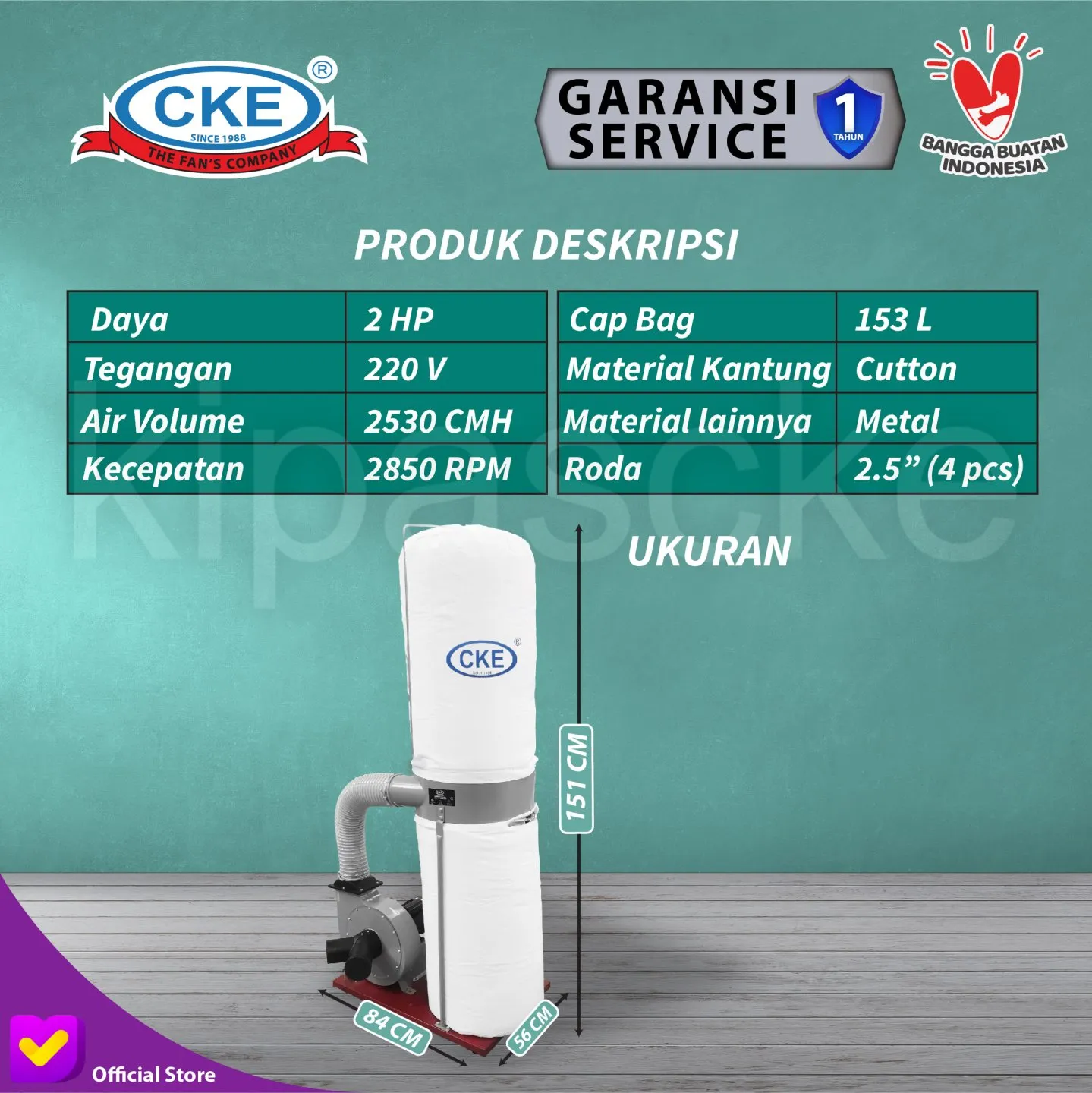 DC-1500-EFM | Dust Collector | KIPAS CKE