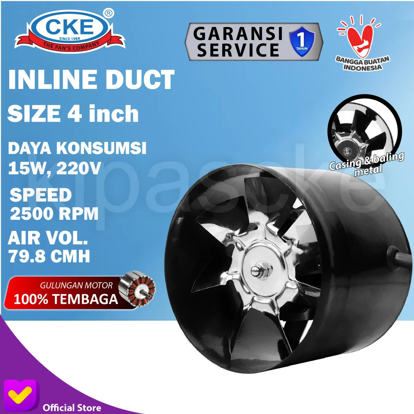 DF-100/1-NB | Inline Duct | KIPAS CKE