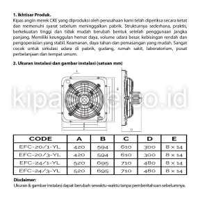 Exhaust Fan  3 ~item/2021/12/29/efc_20_1_yl_3w