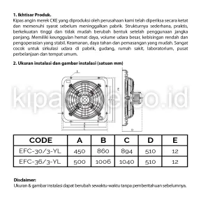 Exhaust Fan  3 ~item/2021/12/29/efc_30_3_yl_3w